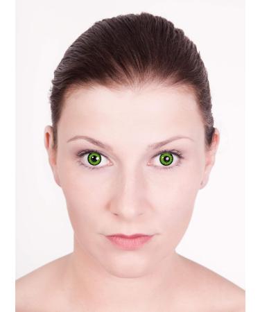 Buy Green Fire Annual Contact Lenses - Prescription -1.5 Dioptria for Halloween & Carnival Motif Parties | International Shipping Available - Buy Online on GoSupps.com