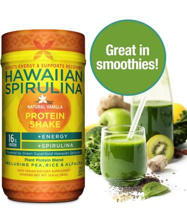 Nutritional Boost: Nutrex Hawaii Hawaiian Spirulina Protein Shake - Natural Vanilla 12.8 oz - Buy Online on GoSupps.com