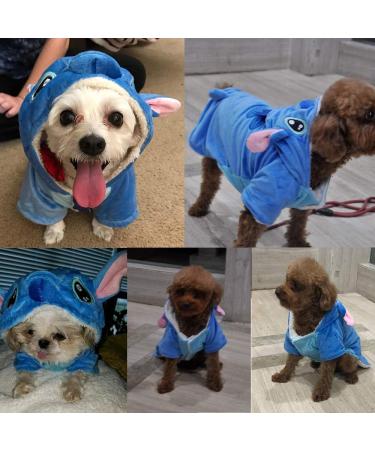 Gimilife Dog Hoodie Xmas Pajamas | Pet Costume for Small Medium Large Dogs and Cats | Disney Stitch Cartoon Halloween & Winter Outfit - 2XL - Buy Online on GoSupps.com