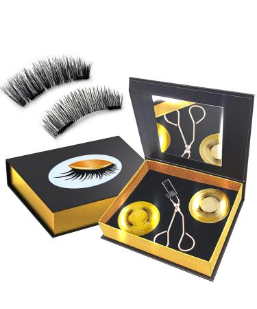 Dual Magnetic Lashes, Magnetic Eyelashes without Eyeliner, Reusable Magnetic eyelash Kit,0.2mm Ultra Thin Magnet, Lightweight & Waterproof - Natural & Dramatic False Eyelashes With Tweezers