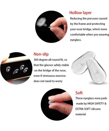 OBSGUMU 35 Pairs Silicone Eyeglass Nose Pads 5 Styles Micro Screwdriver & Eyeglass Repair Kit Included | International Shipping - Buy Online on GoSupps.com