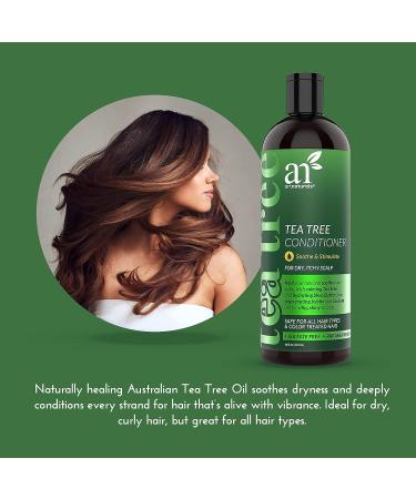 Artnaturals Tea Tree Conditioner 16oz - Sulfate-Free | 100% Pure Tea Tree Oil for Dandruff & Dry Scalp - Men & Women - Buy Online on GoSupps.com