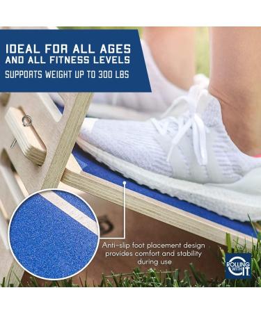 Professional Adjustable Wooden Incline Slant Board for Calf Stretches - Enhance Flexibility and Mobility, Relieve Pain - Anti-Slip Design - Ideal for Achilles, Plantar Fascia, and Tight Calves - Standing Desk Accessory - Buy Online on GoSupps.com