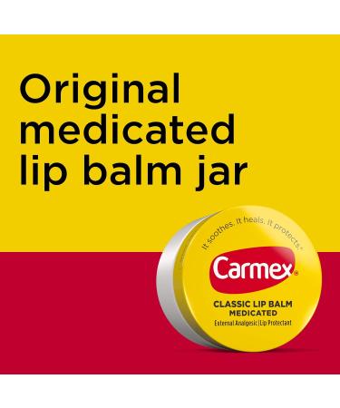 Carmex Medicated Lip Balm Jars 0.25 oz - 3 Count (3 Pack) - Lip Moisturizer for Dry Chapped Lips - Buy Online on GoSupps.com