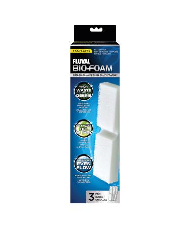Fluval foam cartridge for Fluval external filters FX4 FX5 and FX 6 3-pack single