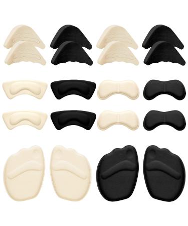 12 Pairs Shoe Filler High Heel Cushion Pads Adjustable Toe Filler Inserts Front Insoles Heel Grips Liner Insert for Preventing Too Big Shoe from Heel Slipping Blisters Relieve Pain (Elegant Style)