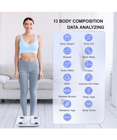 PICOOC Smart Scale for Body Weight - 13 Body Composition Monitor for BMI Water Muscle Weight Loss Sync Smartphone App - Buy Online on GoSupps.com