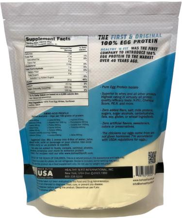 Healthy 'N Fit - 100% Egg Protein (unflavored) 2 Pack (4 LB Total). Just Egg Instant Dried Whites: Great for Baking and Mixing. - Buy Online on GoSupps.com
