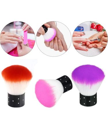 3 Pieces Colorful Nail Brush Set - Practical Nail Art Dust Cleaner for Makeup & UV Gel Application - Buy Online on GoSupps.com