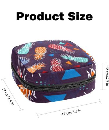 Portable Women's Bonds Still Pad Holder - Red Blue Orange Pineapple Triangle | Stylish Period Kit & Feminine Product Bag - Buy Online on GoSupps.com