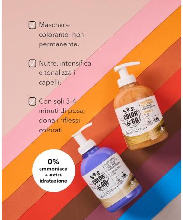 S.O.S COLOR & GO Reflective and invigorating color mask gold color 300 ml - Buy Online on GoSupps.com