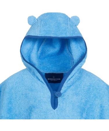 Buy Morning Star Badeponcho for Kids - 100% Cotton Oeko-Tex Hooded Towel & Bathrobe for Babies (1-3 Years) - Blue Bear Design - Buy Online on GoSupps.com