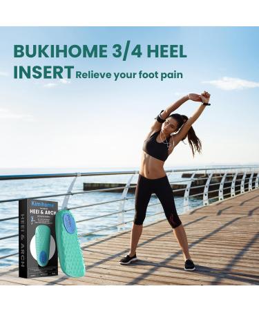 Plantar Fasciitis Insoles - 3/4 Heel Cup Arch Support Cushions for Pain Relief | Women's 6-10 & Men's 6-8 | International Shipping Available - Buy Online on GoSupps.com
