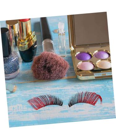 3Pairs halloween false eyelashes Eye Lashes Extension for Halloween Artificial Eyelashes fake lash false eyelashes magnetic Makeup Eyelash Miss multicolor decorate imported fiber - Buy Online on GoSupps.com