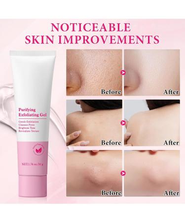 Purifying Exfoliating Gel Face Facial Exfoliator Cleanser Gentle Face Scrub Exfoliating Gel Purifying for Facial & Body Deep Cleansing Regulates Water & Oil Balance Smoother & Softer 1.76 Fl Oz - Buy Online on GoSupps.com