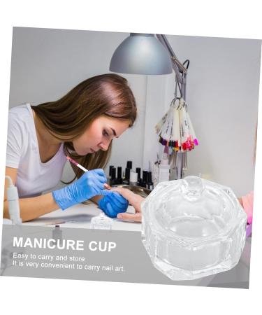 minkissy Nail Art Crystal Cup Glass Containers Acrylic Nail Dish Nail Powder Glass Cup Glass Nail Art Cup Salon Nail Glassware Nail Powder Cup Dish Drawing Tool Crystal Glass K5 Liquid - Buy Online on GoSupps.com