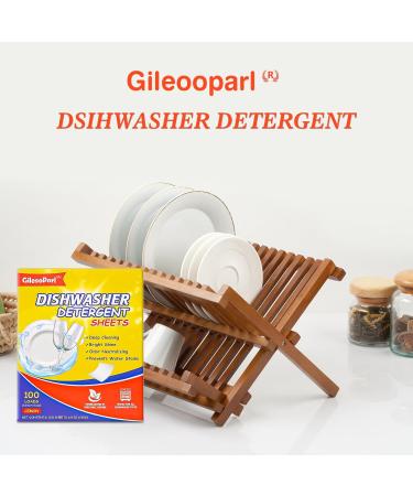 100-Loads Eco-Friendly Dishwasher Detergent Sheets - Lemon Scent | Biodegradable Plastic-Free 100Count for Dishwashing & Hand Washing - Buy Online on GoSupps.com