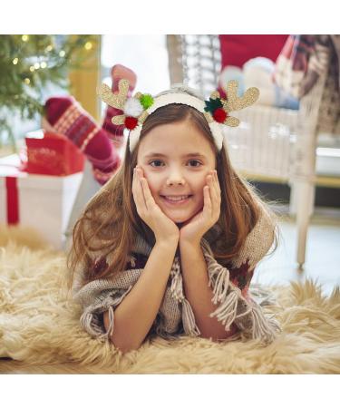CHEERYMAGIC Christmas Reindeer Antlers Headband Sequins Christmas Headbands Cute Xmas Hair Hoops with Ears Christmas Head Hat Toppers Costume Headwear for Xmas Holiday Party Decoration A3LJFG (white) - Buy Online on GoSupps.com