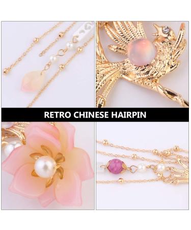 Lurrose Rhinestone Pearl Hairpin - Elegant Japanese Hairsticks & Retro Hair Jewelry for Women & Girls - Buy Online on GoSupps.com