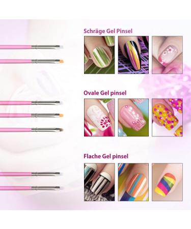 50-Piece Gel Nails Accessories Kit: Nail Art Brushes Foil Stickers Manicure Tapes & More International Shipping Available - Buy Online on GoSupps.com