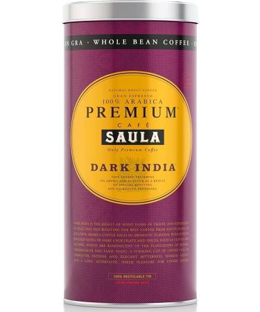 SAULA PREMIUM Saula Coffee Beans Pack of 2 x 500g tins. Premium Dark India 100% Arabica - Buy Online on GoSupps.com