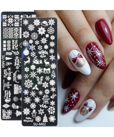 Danlai Christmas Nail Stamping Plates Kit - 6 Snowflake & Tree Designs for Manicure Art | Perfect for Women & Girls - Buy Online on GoSupps.com