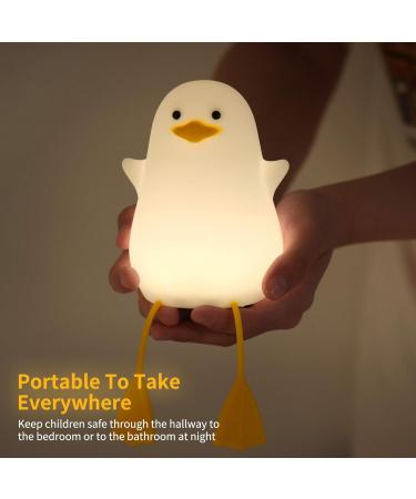 YuanDian Cute Duck Night Light - Perfect Gift for Women, Teen Girls, and Kids. Christmas Seagull Chick Silicone Nightlight for Children - Buy Online on GoSupps.com