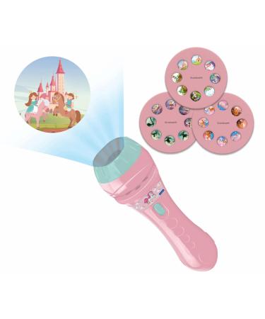 Lexibook LTC050UNI Unicorn Torch Light and Projector with 3 Discs 24 Images Create Your own Stories Pink Licorne