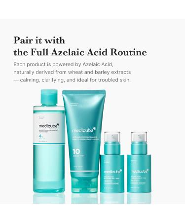 medicube Azelaic Acid Niacinamide Clarifying Toner | Troubled Skin Care Ideal for Purifying & Calming | 4% Azelaic Acid & 2% Niacinamide| Soothing Daily Toner | Korean Skin Care | 8.45 fl.oz - Buy Online on GoSupps.com