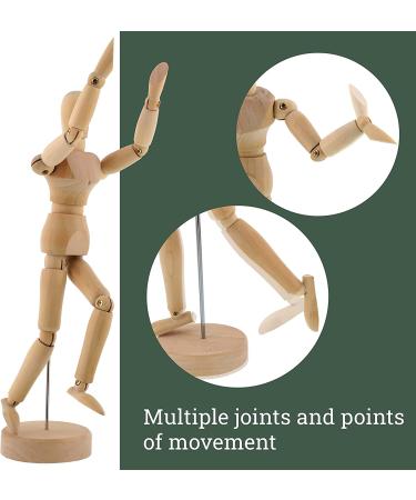 US Art Supply Wood Artist Drawing Manikin - Flexible Body with Base, 5 Male - Ideal for Human Figure Sketching - Buy Online on GoSupps.com