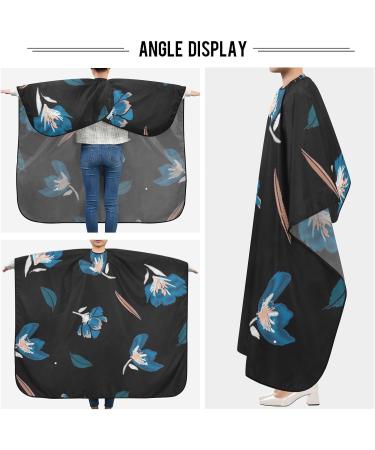 Buy Waterproof Barber Cape - Blue Flower & Cheetah Haircut Bib for Men & Unisex | Premium Hair Cutting Cape - Buy Online on GoSupps.com