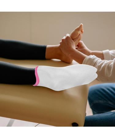 Garneck Lot de 2 Paquet de Soin pour Pieds en Coton Cir Blanc Bord Rose pais et Chauffants pour Bain de Paraffine P dicure et Spa Doublure Protectrice R utilisable pour Soins - Buy Online on GoSupps.com