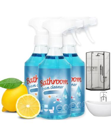 Bolac Bathroom Cleaner Bolac Bathroom Foam Cleaner Multi Function Rinse Free Cleaning Spray Foam Cleaner for Oil Stains Bathroom Pipes Glass Scale(3pcs)