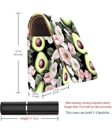 Buy Yin Yang Avocado Egg Rose Lipstick Case - Mini Leather Lip Gloss Organizer with Mirror | International Shipping Available - Buy Online on GoSupps.com