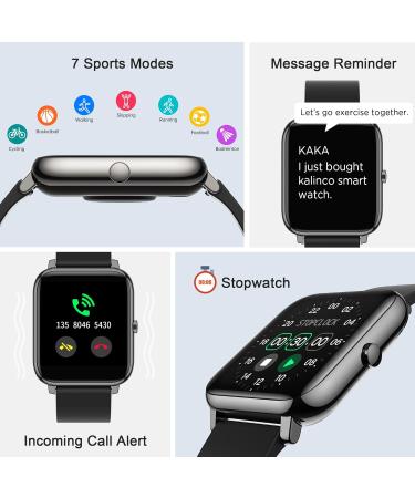  KALINCO Smart Watch Fitness Tracker - Black - Buy Online on GoSupps.com