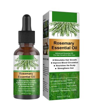GIMOCOOL Rosemary Essential Oil 30ML, Rosemary Hair Oil for Hair Growth, Organic Hair Serum to Nourish Scalp and Stimulate Hair Growth