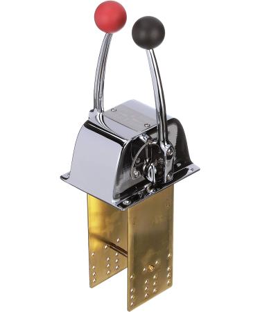 Seachoice Twin Lever Control Chrome-Plated Brass Red and Black Knobs - 8-5/16 Tall - Buy Online on GoSupps.com