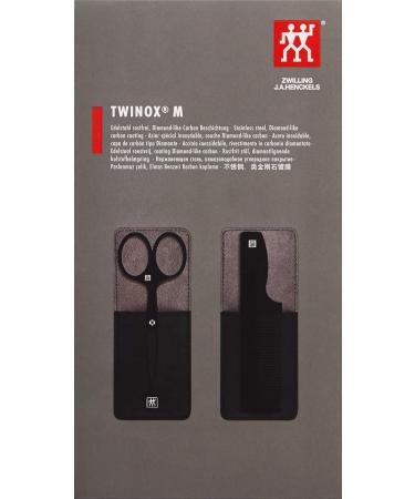 ZWILLING TWINOX M Beard Care Set - Premium Scissors & Comb with Cowhide Case | Beard Trimming Kit Black 97713-004-0 - Buy Online on GoSupps.com