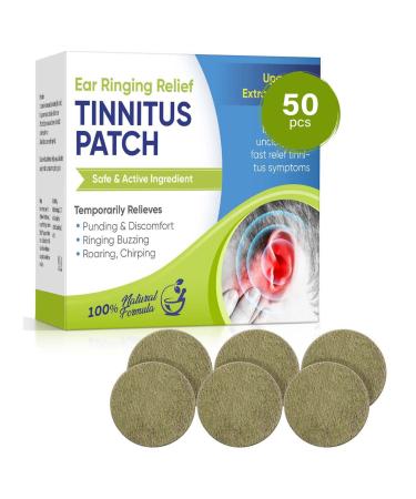 Tinnitus Relief Patches  Tinnitus Relief for Ringing Ears  50 PCS Natural Herbal Formulation Tinnitus Treatment Patches for Hearing Loss & E r_ che Relieves  Improves Hearing & Boost Blood