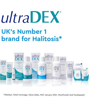 UltraDEX Daily Oral Rinse + Whitening 12hr Bad Breath Treatment Mouthwash - Alcohol Free, Mint Flavor, 6 x 500ml - Buy Online on GoSupps.com