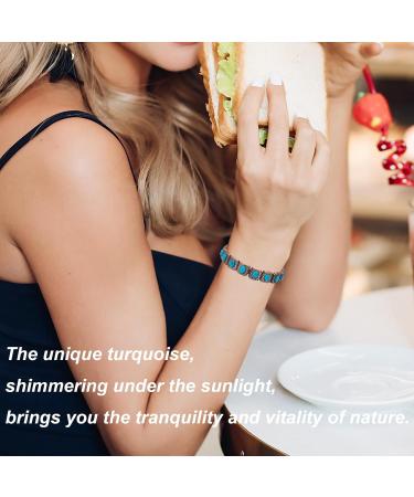 Shop Pure Copper Adjustable Magnetic Turquoise Bracelet for Women - Healthy Jewelry Gift - Buy Online on GoSupps.com