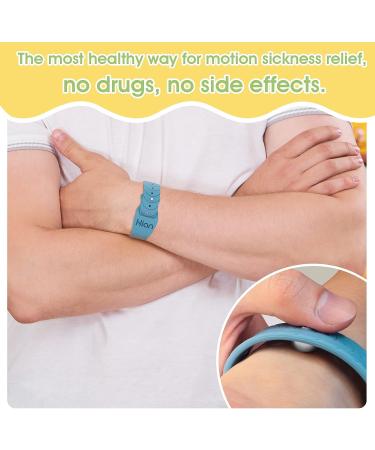 Motion Sickness Bands - Adjustable Acupressure Wristbands for Nausea Relief (1 Pair Black) - Buy Online on GoSupps.com