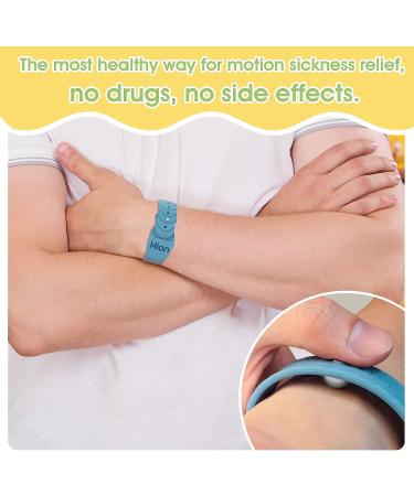 Adjustable Acupressure Wristbands for Motion Sickness Relief - Waterproof Bands for Nausea, Headaches, Anxiety - Natural Aid for Insomnia - Ideal for Car, Air, Train, Sea - B-Northern Blue - Buy Online on GoSupps.com