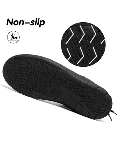 Mishansha Unisex Bathing Shoes - Lightweight Breathable Non-Slip Barefoot Shoes with Thick Sole | Size 36-46 | Black Soot 43 EU - International Shipping Available - Buy Online on GoSupps.com