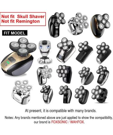 WAHFOX Universal 7 Heads Shaver Replacement Head - 7D Blade for All Brands - Silvery Shaver Head - Buy Online on GoSupps.com