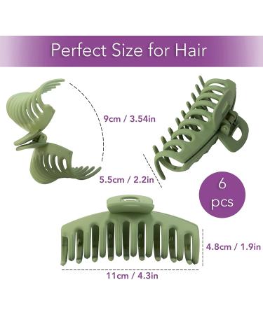 Byutish Hair Claw Clips for Thick Hair - 6 Pcs Anti-Slip Strong Grip Clips for Straight, Curly, & Wavy Hair - Buy Online on GoSupps.com
