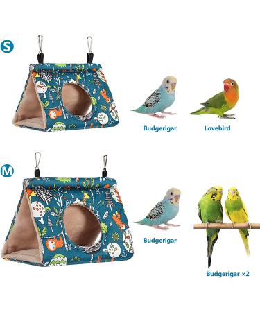 Winter Warm Bird Nest House Bed Hut Hanging Hammock Finch Cage Sleeping Tent- Medium Blue - Buy Online on GoSupps.com