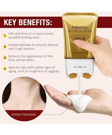 FANGCUN AH-8 Firming Neck Cream with Rolling Neck Firming Cream for Tightening Moisturizing & Lifting Crepey Skin Anti-Aging Skin Repair Treatment for Women -120g - Buy Online on GoSupps.com