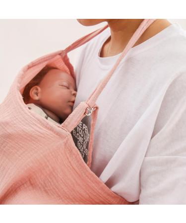 Breathable Cotton Nursing Cover with Adjustable Strap - Lightweight Pink Breastfeeding Shawl for Outdoor Use - Buy Online on GoSupps.com