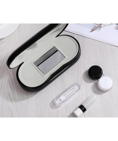 Chenivesses 2-in-1 Glasses & Contact Lens Case | Ultra-Light Sunglasses Box with Mirror | Includes Tweezers & Solution Bottle - Buy Online on GoSupps.com